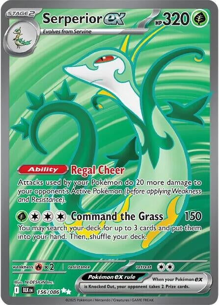 Image for Serperior ex (156/086) (Holofoil) [SV: Black Bolt] - Pokemon