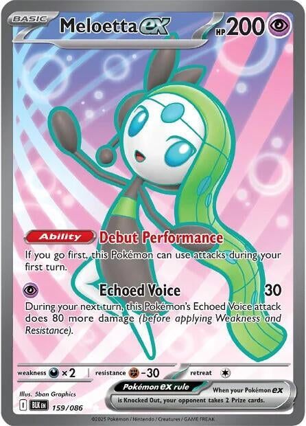 Image for Meloetta ex (159/086) (Holofoil) [SV: Black Bolt] - Pokemon
