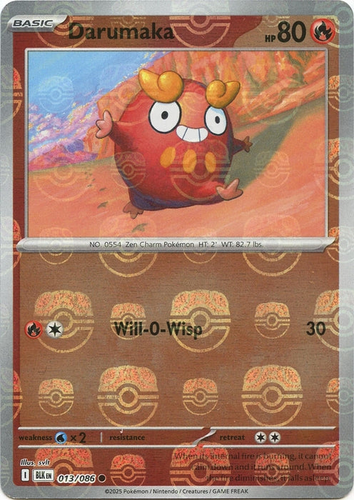 Image for Darumaka (Master Ball Pattern) (013/086) (Holofoil) [SV: Black Bolt] - Pokemon