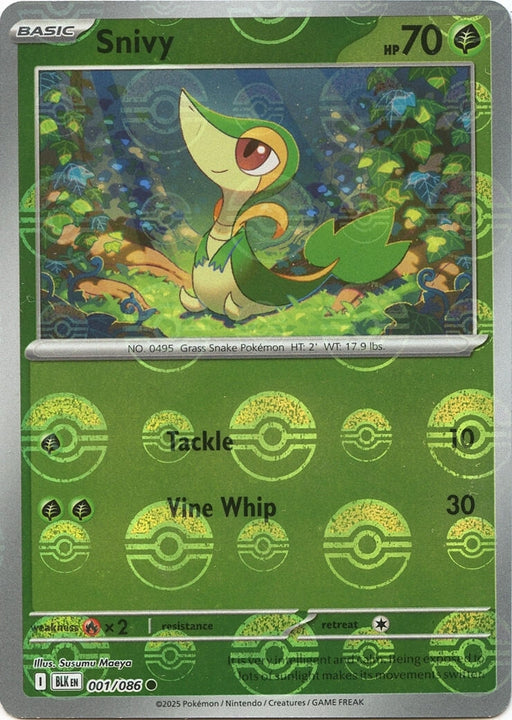 Image for Snivy (Poke Ball Pattern) (001/086) (Holofoil) [SV: Black Bolt] - Pokemon