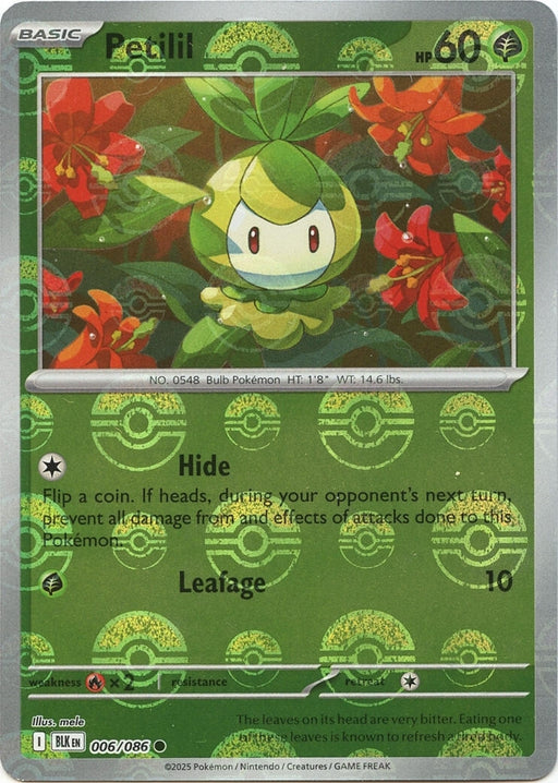 Image for Petilil (Poke Ball Pattern) (006/086) (Holofoil) [SV: Black Bolt] - Pokemon