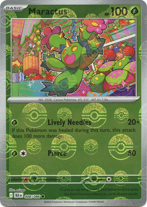 Image for Maractus (Poke Ball Pattern) (008/086) (Holofoil) [SV: Black Bolt] - Pokemon