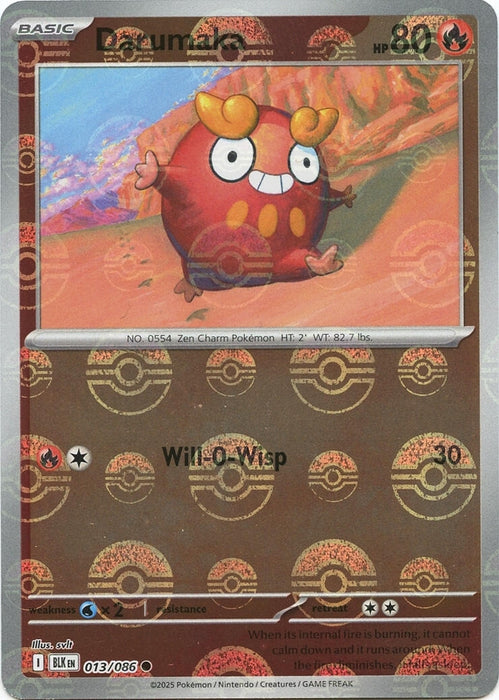 Darumaka (Poke Ball Pattern) (013/086) (Holofoil) [SV: Black Bolt]