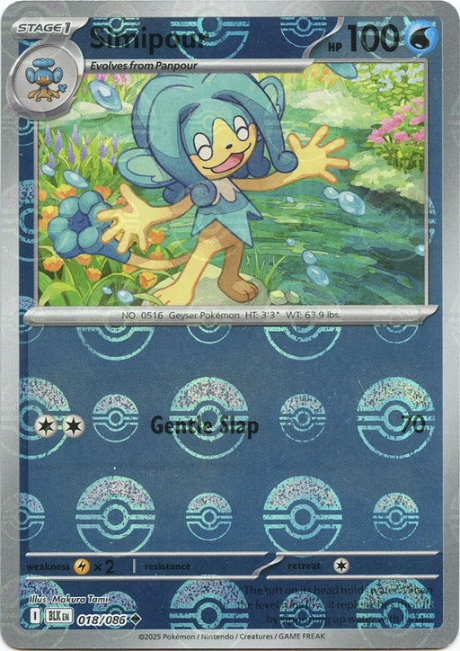 Image for Simipour (Poke Ball Pattern) (018/086) (Holofoil) [SV: Black Bolt] - Pokemon
