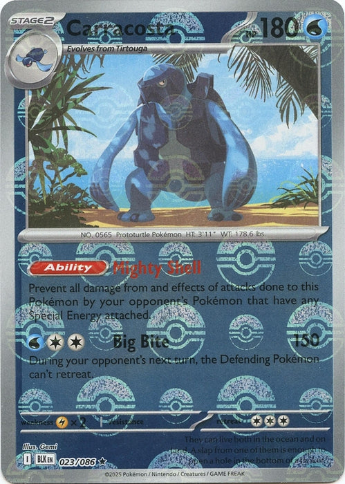 Carracosta (Poke Ball Pattern) (023/086) (Holofoil) [SV: Black Bolt]