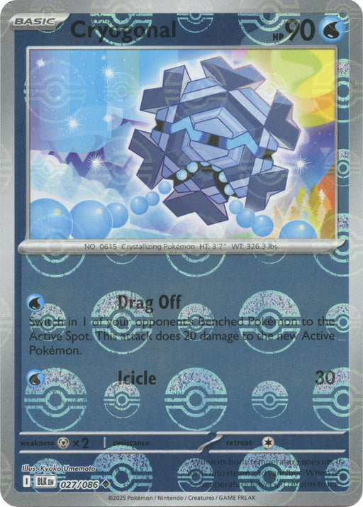 Image for Cryogonal (Poke Ball Pattern) (027/086) (Holofoil) [SV: Black Bolt] - Pokemon