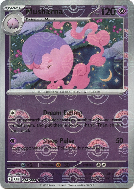 Image for Musharna (Poke Ball Pattern) (036/086) (Holofoil) [SV: Black Bolt] - Pokemon
