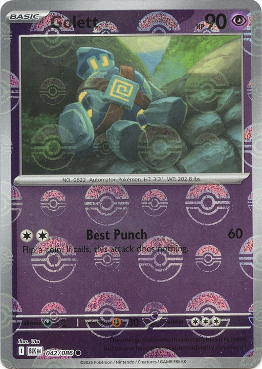 Image for Golett (Poke Ball Pattern) (042/086) (Holofoil) [SV: Black Bolt] - Pokemon