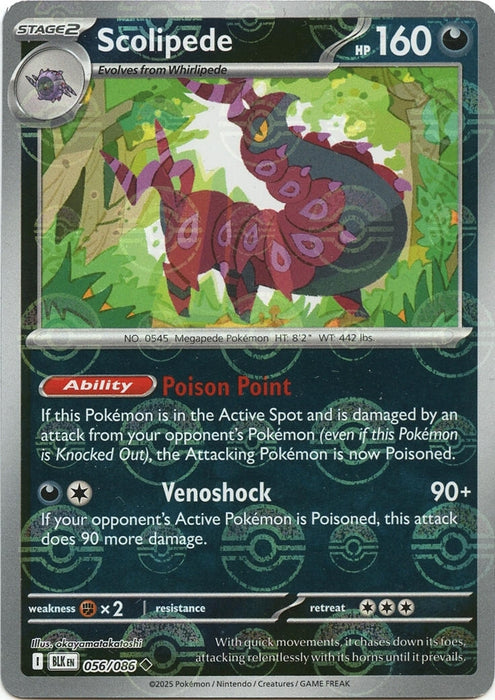 Scolipede (Poke Ball Pattern) (056/086) (Holofoil) [SV: Black Bolt]
