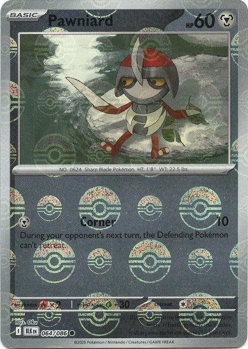 Pawniard (Poke Ball Pattern) (064/086) (Holofoil) [SV: Black Bolt]