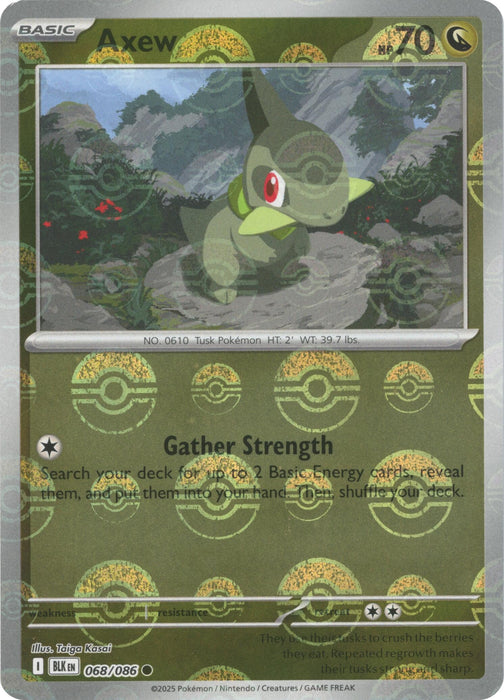 Axew (Poke Ball Pattern) (068/086) (Holofoil) [SV: Black Bolt]