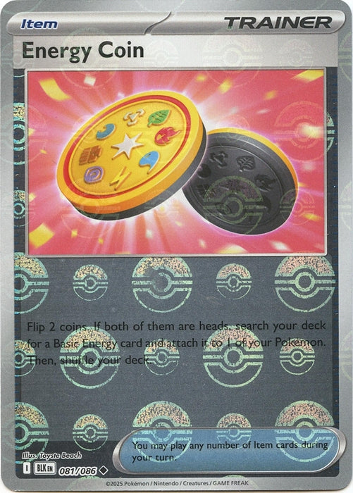 Energy Coin (Poke Ball Pattern) (081/086) (Holofoil) [SV: Black Bolt]