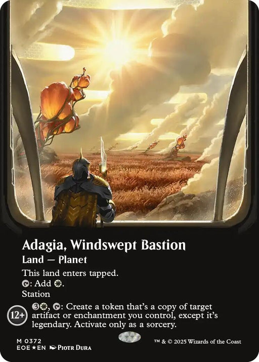 Image for Adagia, Windswept Bastion (Borderless) (Galaxy Foil) (372) (Foil) [Edge of Eternities] - Magic: The Gathering
