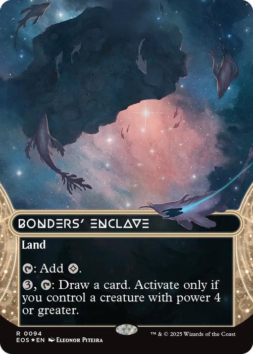 Image for Bonders' Enclave (0094) (Borderless) (Galaxy Foil) (94) (Foil) [Edge of Eternities: Stellar Sights] - Magic: The Gathering