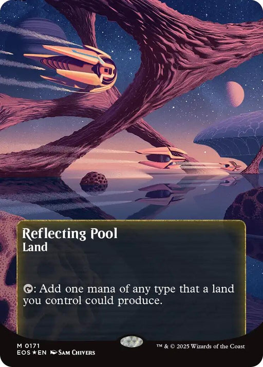 Image for Reflecting Pool (0171) (Borderless) (Galaxy Foil) (171) (Foil) [Edge of Eternities: Stellar Sights] - Magic: The Gathering