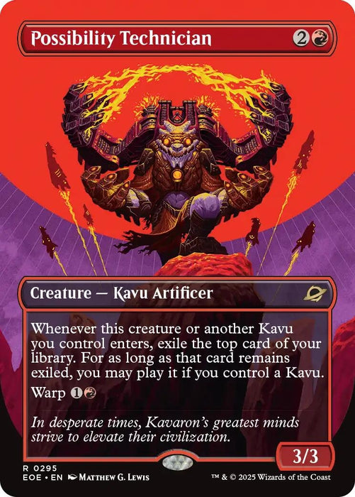 Image for Possibility Technician (Borderless) (295) (Foil) [Edge of Eternities] - Magic: The Gathering