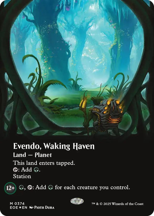 Image for Evendo, Waking Haven (Borderless) (Galaxy Foil) (374) (Foil) [Edge of Eternities] - Magic: The Gathering