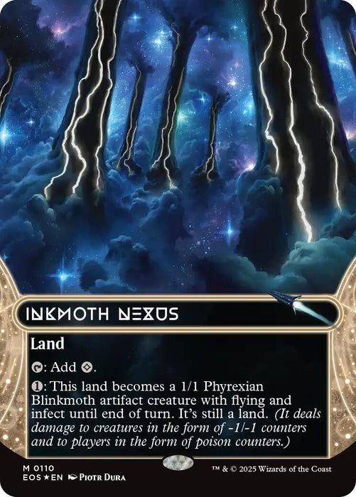 Image for Inkmoth Nexus (0110) (Borderless) (Galaxy Foil) (110) (Foil) [Edge of Eternities: Stellar Sights] - Magic: The Gathering