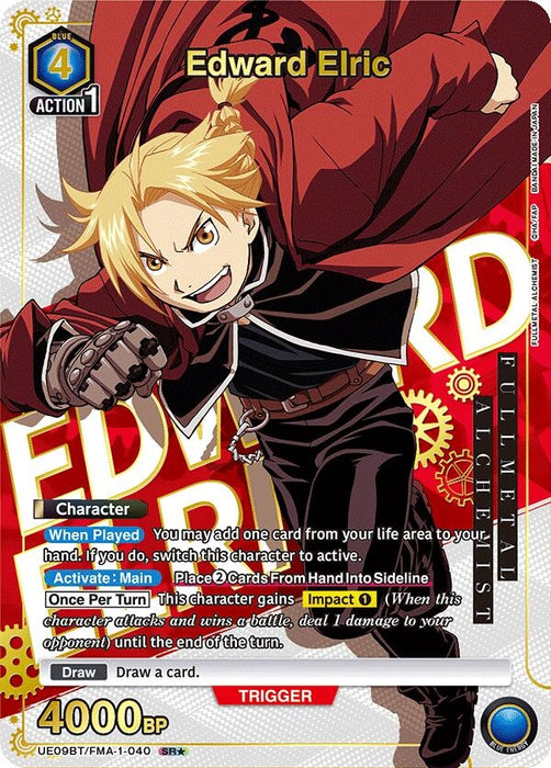 Edward Elric (040) (SR*) (UE09BT/FMA-1-040) (Foil) [UE09BT: FULLMETAL ALCHEMIST]