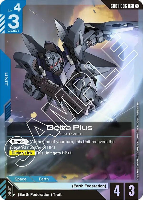 Image for Delta Plus (GD01-006) (Holofoil) [Newtype Rising] - Gundam Card Game