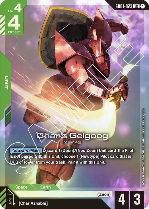 Image for Char's Gelgoog (GD01-023) (Holofoil) [Newtype Rising] - Gundam Card Game