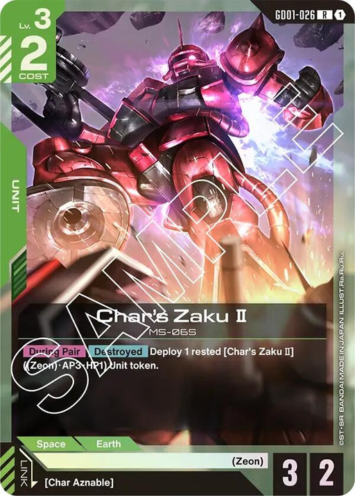 Image for Char's Zaku II (GD01-026) (Holofoil) [Newtype Rising] - Gundam Card Game