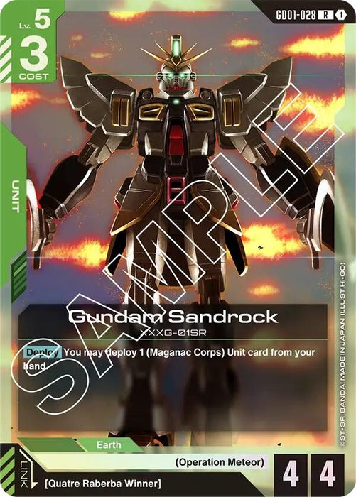 Image for Gundam Sandrock (GD01-028) (Holofoil) [Newtype Rising] - Gundam Card Game