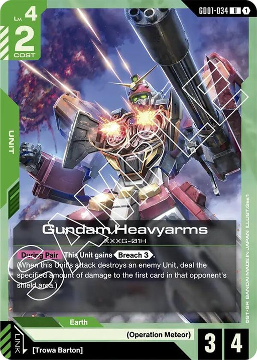 Image for Gundam Heavyarms (GD01-034) [Newtype Rising] - Gundam Card Game