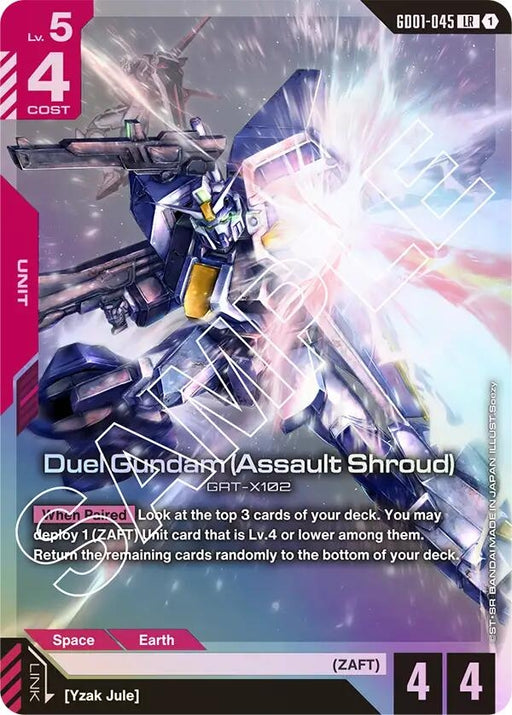 Image for Duel Gundam (Assault Shroud) (GD01-045) (Holofoil) [Newtype Rising] - Gundam Card Game