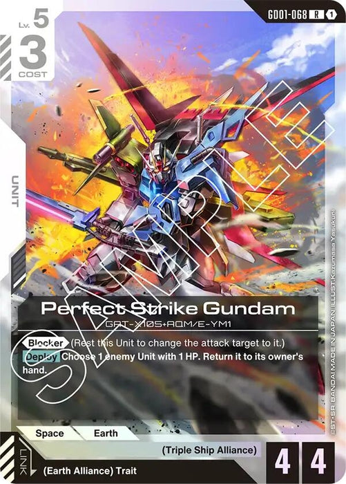 Image for Perfect Strike Gundam (GD01-068) (Holofoil) [Newtype Rising] - Gundam Card Game
