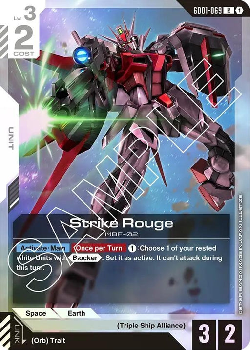 Image for Strike Rouge (GD01-069) (Holofoil) [Newtype Rising] - Gundam Card Game