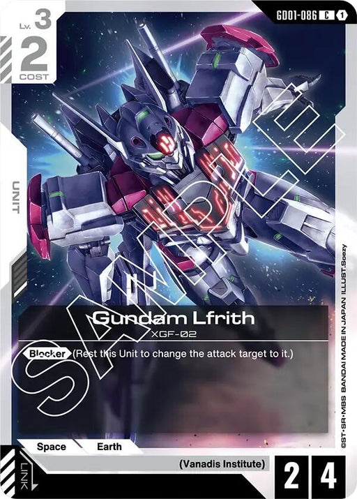 Image for Gundam Lfrith (GD01-086) [Newtype Rising] - Gundam Card Game
