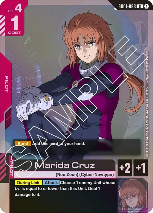Image for Marida Cruz (GD01-093) (Holofoil) [Newtype Rising] - Gundam Card Game
