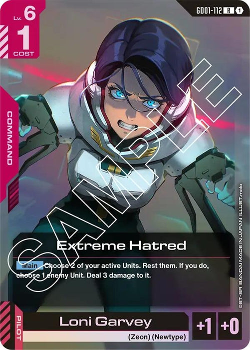 Image for Extreme Hatred (GD01-112) (Holofoil) [Newtype Rising] - Gundam Card Game