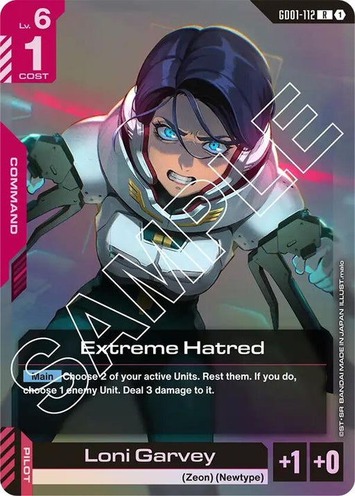 Image for Extreme Hatred (GD01-112) (Holofoil) [Newtype Rising] - Gundam Card Game