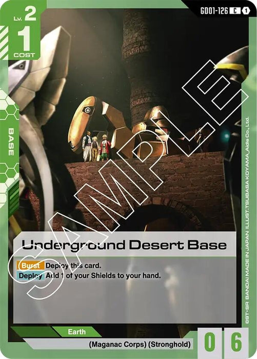 Image for Underground Desert Base (GD01-126) [Newtype Rising] - Gundam Card Game