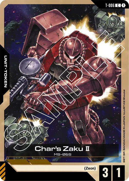 Image for Char's Zaku II (T-006) Token (T-006) [Newtype Rising] - Gundam Card Game