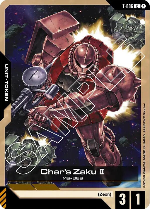 Image for Char's Zaku II (T-006) Token (T-006) [Newtype Rising] - Gundam Card Game