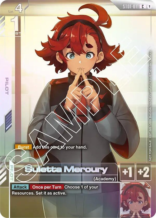 Image for Suletta Mercury (Newtype Challenge 2025 Mission 1) (ST01-011) (Holofoil) [Gundam Promotional Cards] - Gundam Card Game