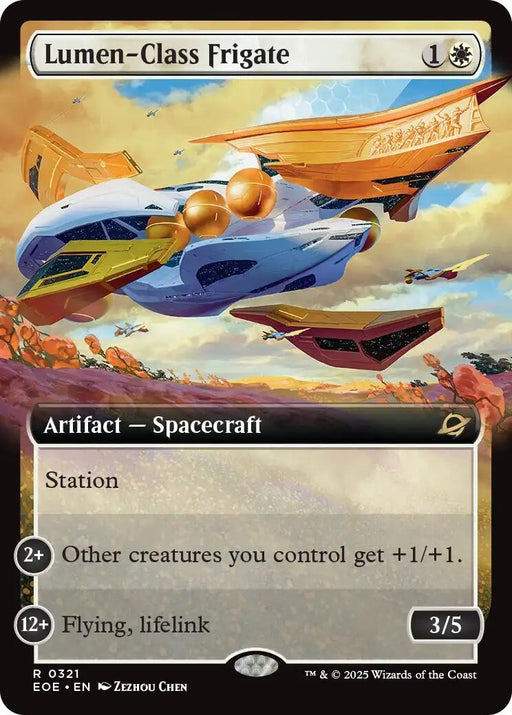 Image for Lumen-Class Frigate (Extended Art) (321) (Foil) [Edge of Eternities] - Magic: The Gathering