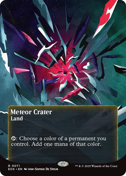 Image for Meteor Crater (0071) (Borderless) (71) (Foil) [Edge of Eternities: Stellar Sights] - Magic: The Gathering