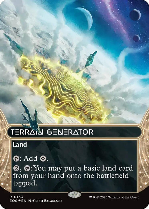 Image for Terrain Generator (0133) (Borderless) (Galaxy Foil) (133) (Foil) [Edge of Eternities: Stellar Sights] - Magic: The Gathering