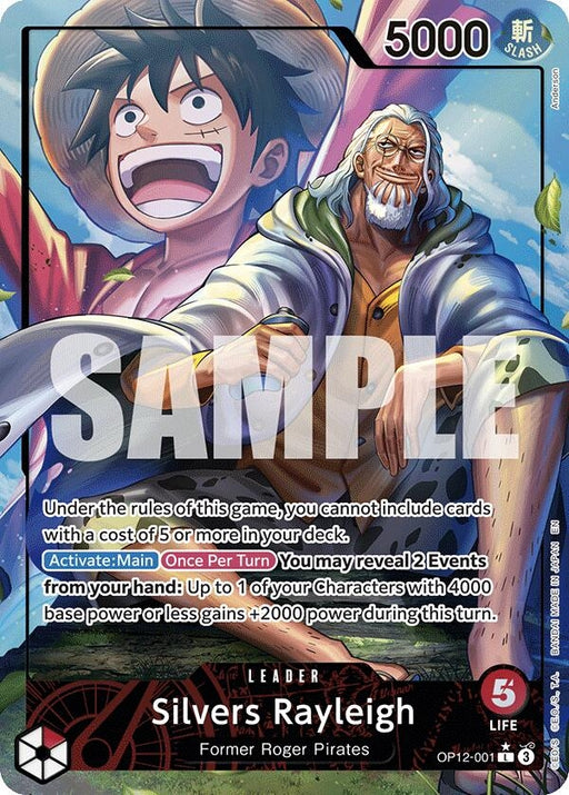 Image for Silvers Rayleigh (Alternate Art) (OP12-001) (Foil) [Legacy of the Master] - One Piece Card Game