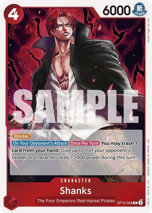 Shanks (008) (OP12-008) (Foil) [Legacy of the Master]