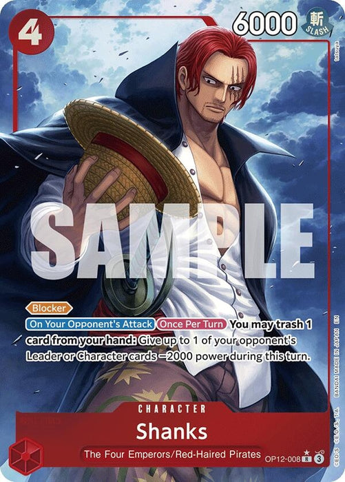Image for Shanks (008) (Alternate Art) (OP12-008) (Foil) [Legacy of the Master] - One Piece Card Game