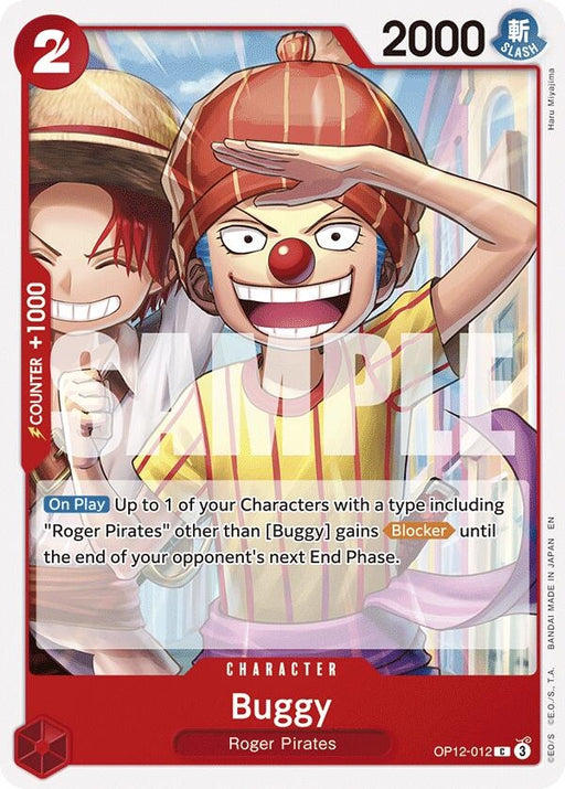 Image for Buggy (012) (OP12-012) [Legacy of the Master] - One Piece Card Game
