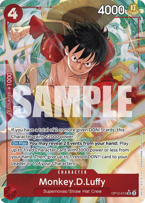 Monkey.D.Luffy (Alternate Art) (OP12-015) (Foil) [Legacy of the Master]