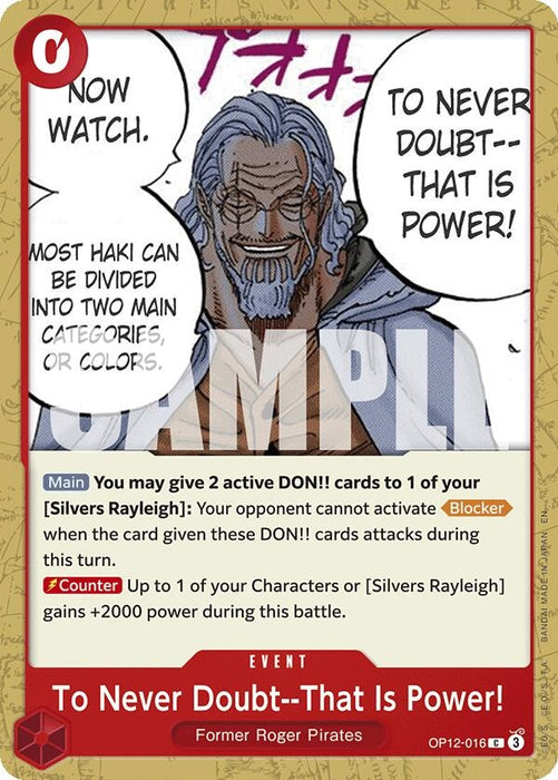 Image for To Never Doubt--That Is Power! (OP12-016) [Legacy of the Master] - One Piece Card Game