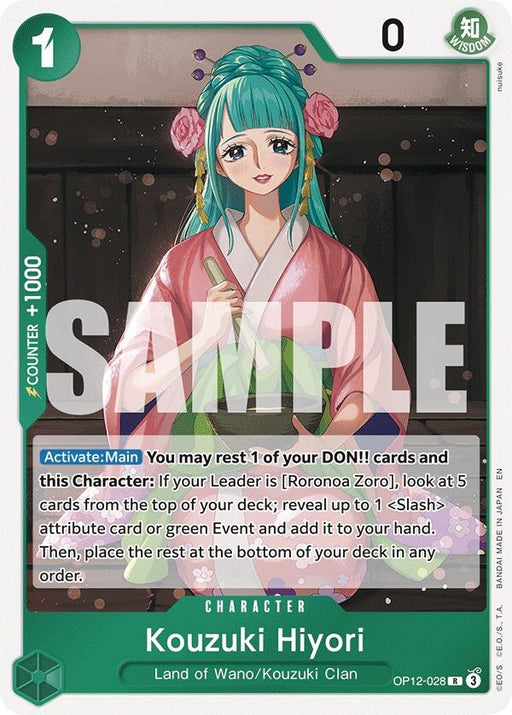 Image for Kouzuki Hiyori (OP12-028) (Foil) [Legacy of the Master] - One Piece Card Game