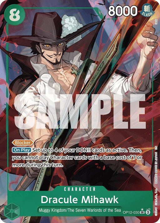 Image for Dracule Mihawk (Alternate Art) (OP12-030) (Foil) [Legacy of the Master] - One Piece Card Game
